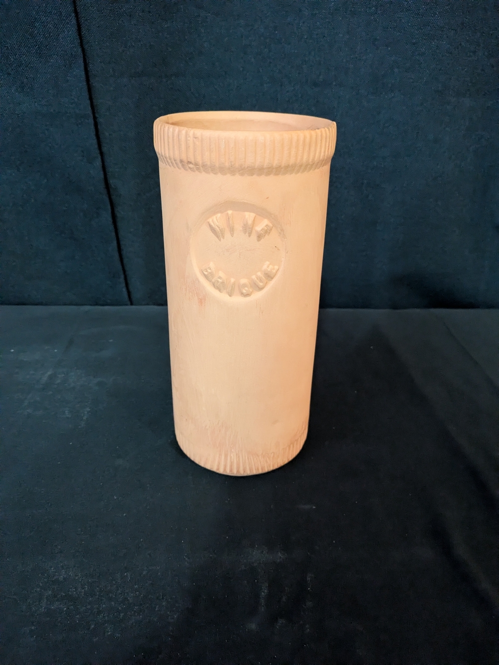 Vintage Terracotta Wine Brique Chiller - Rustic Clay Cooler & Utensil Holder